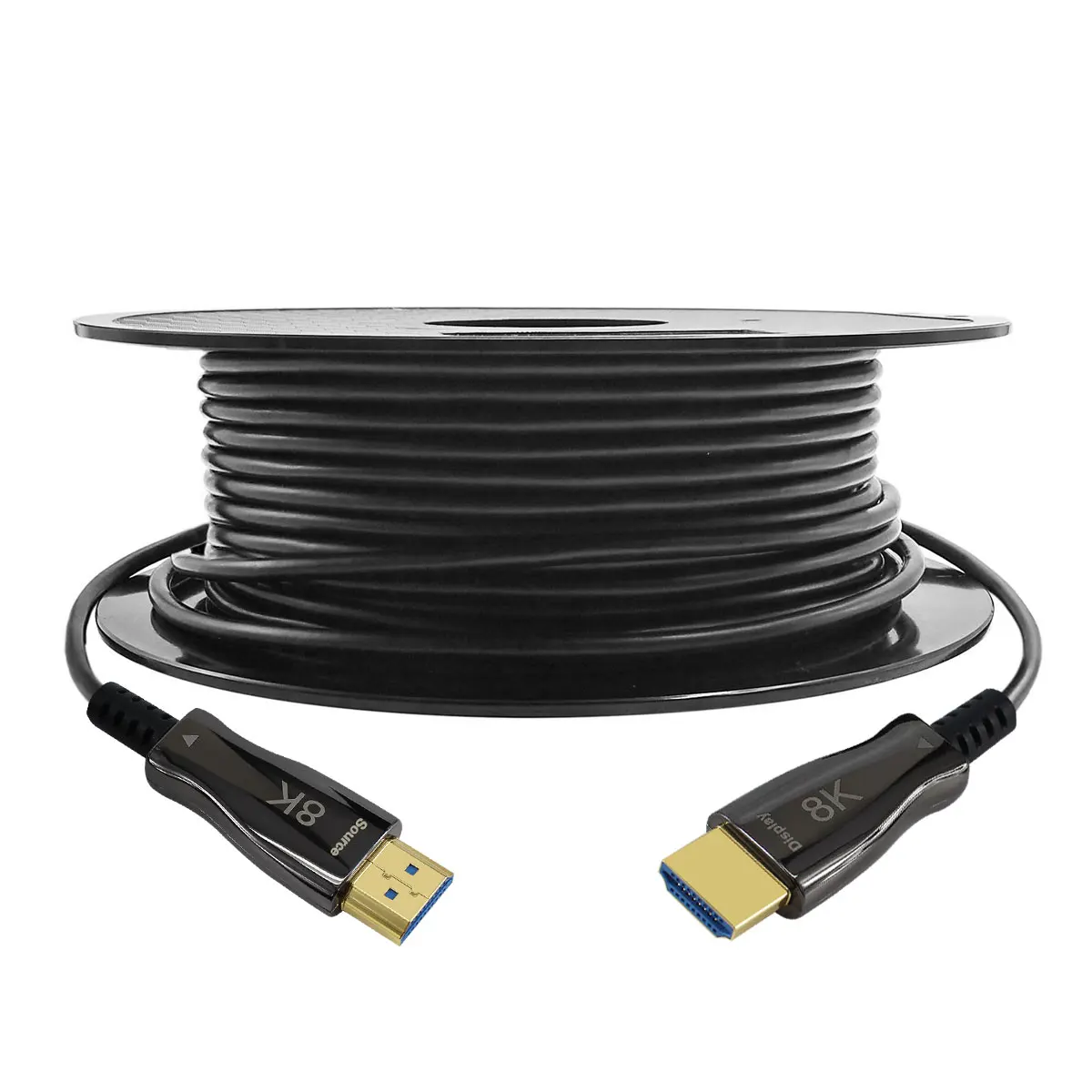 High quality gold plated long hdmi cable 25m 30m high speed hdmi fiber optic cable 8k 2.1 with Amplifier active 8k hdmi cable