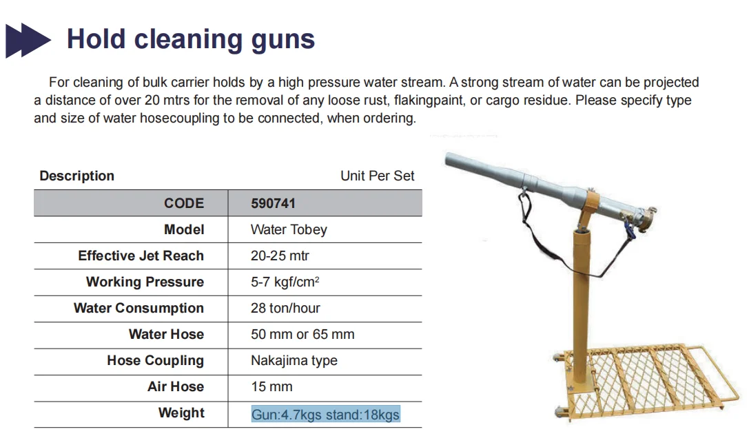 IMPA 590741 Hold Cleaning Gun Water Tobey Gun Cleaning Qquipment Washing Qquipment