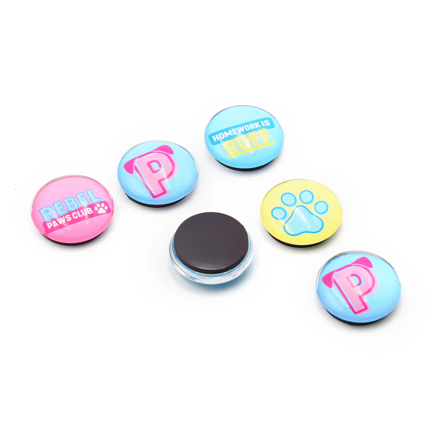 2024 China Factory Cute Circle Frosted Glass Fridge Magnet Office 3D Lenticular Magnet Photo Fridge