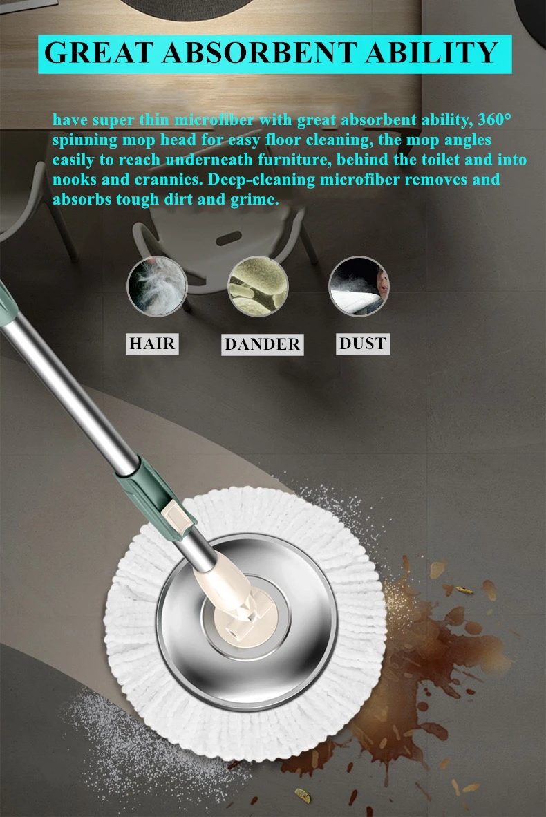 2021 hot selling household cleaning products hand-held automatic mopping machine mop 360 spin mop