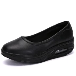 Wholesale Casual Comfort Low Heels Loafers Air Cushion Women Nursing Shoes