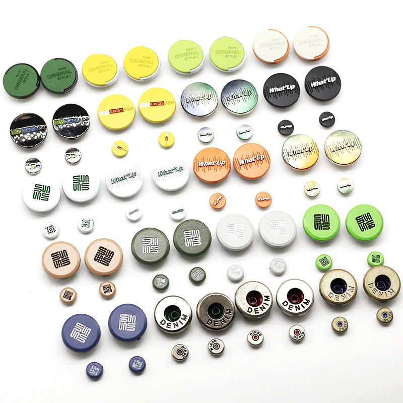 Дизайнерские необычные металлические пуговицы под заказ для одежды из цинкового сплава джинсов