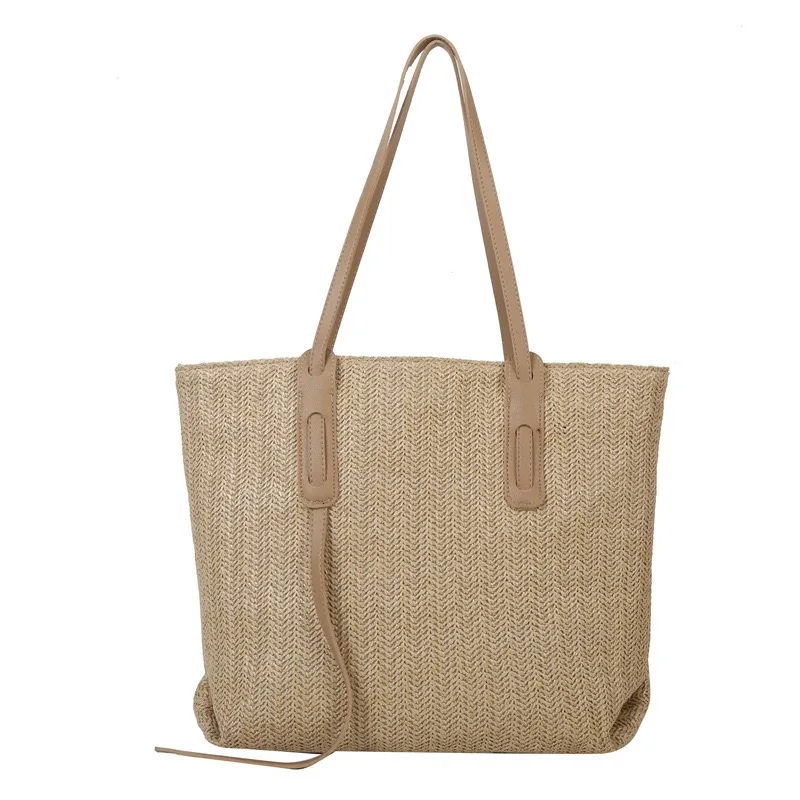Eco Friendly Ladies Casual Straw Woven Handbag Summer Beach Bag Straw Tote bag For Women