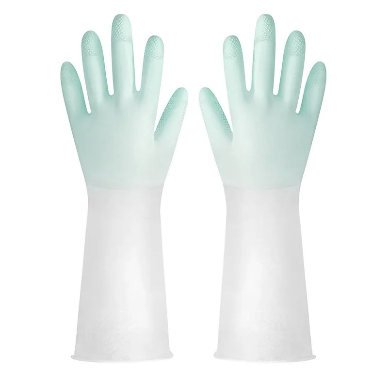 2024 New high quality pvc waterproof laundry cleaning rubber dishwashing gloves Kitchen wholesale household gloves