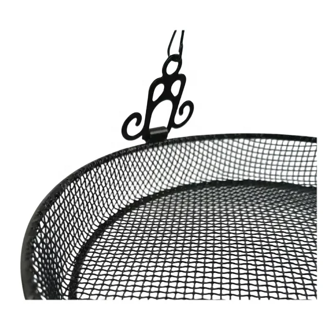 Outdoor Garden Decorative Metal Mesh Hanging Tray Bird Feeder for Wild Backyard Attracting Birds