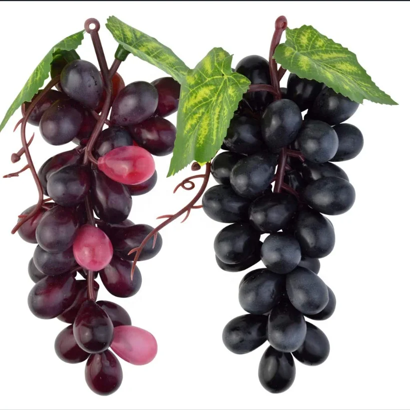 wholesale lifelike cheap Artificial Faux Plastic Grapes for Home Decor