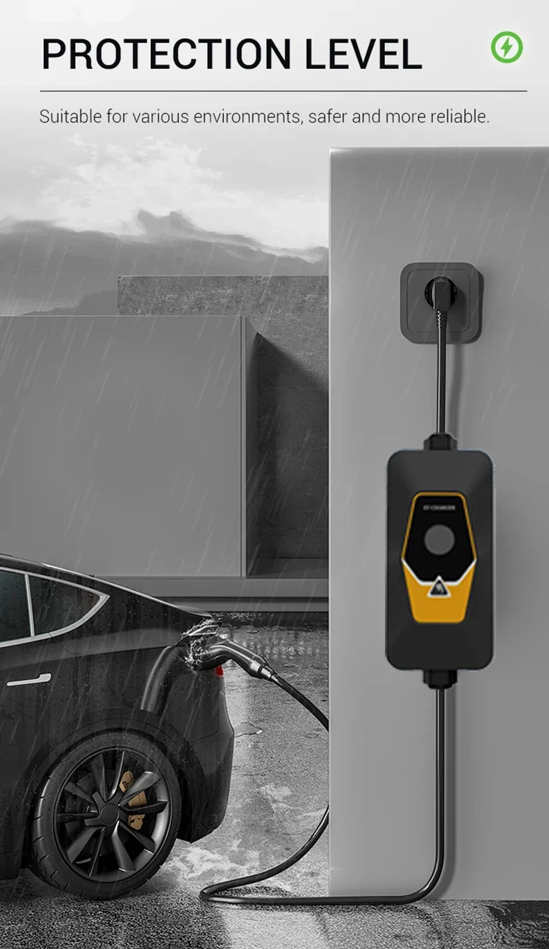 Level 2 EV Charger NEMA 14-50 Plug 32Amp 240V Portable Adjustable EV Charging carregadores ultra rapidos