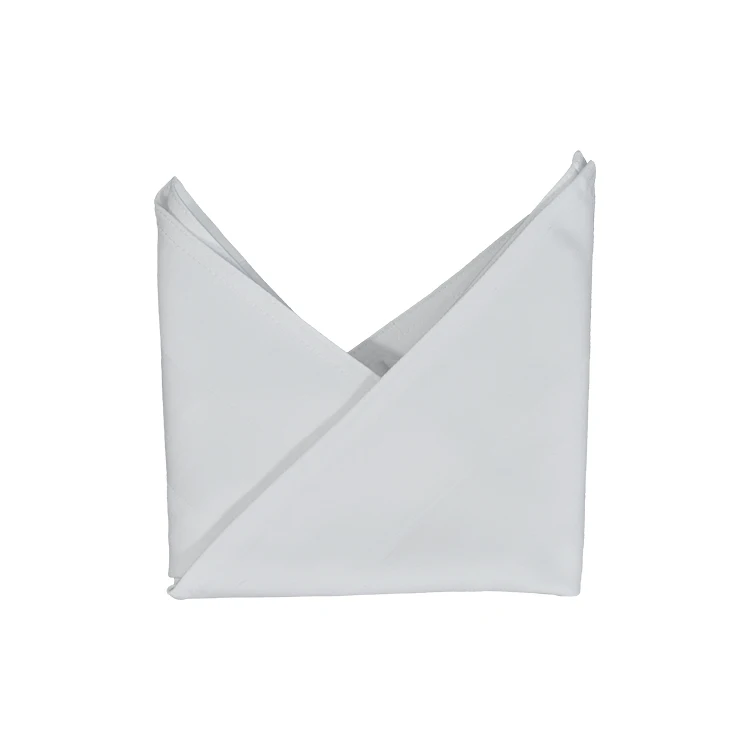 Hotel white color tischs erviette custom european style simple napkins with logo