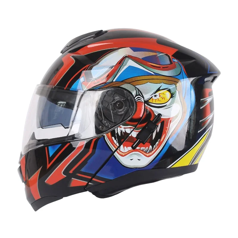New Fashion Custom Full Face Motorcycle Helmet Motor Locomotive Anti-fall Helmet Factory Wholesale ABS Men Motorcycle Helmet