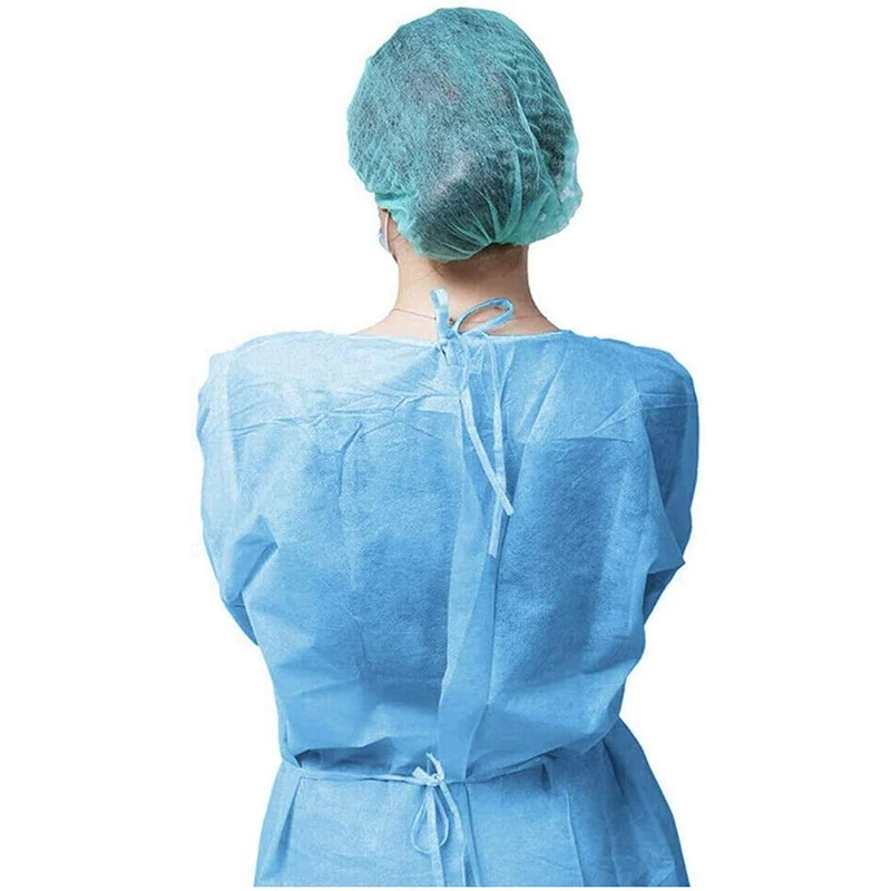 Disposable AAMI level 3 yellow Isolation gown for patient hospital gown