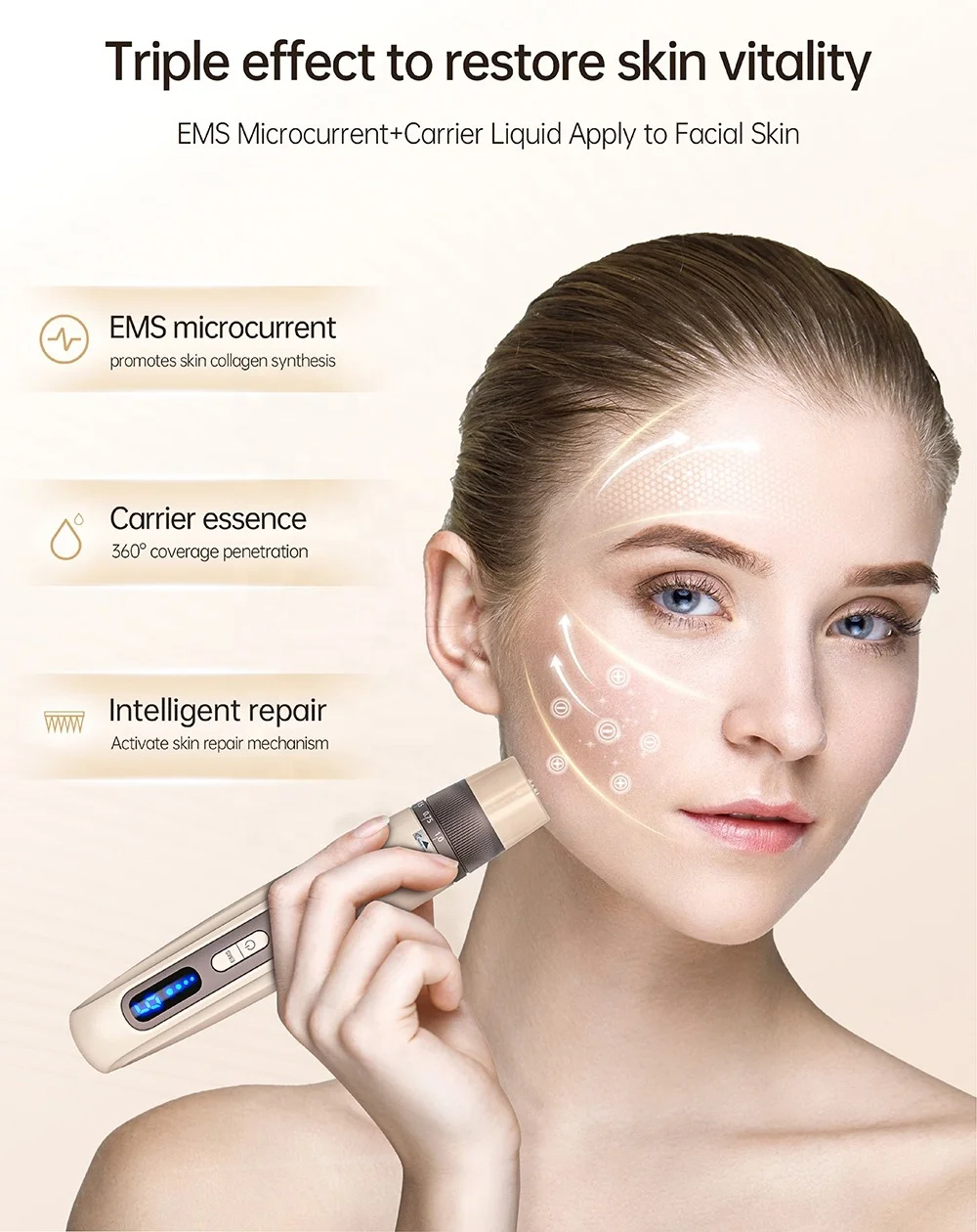 New Arrival EMS Pen Rechargeable Microneedling Device with Replaceable Needle Cartridges for MesoTherapy