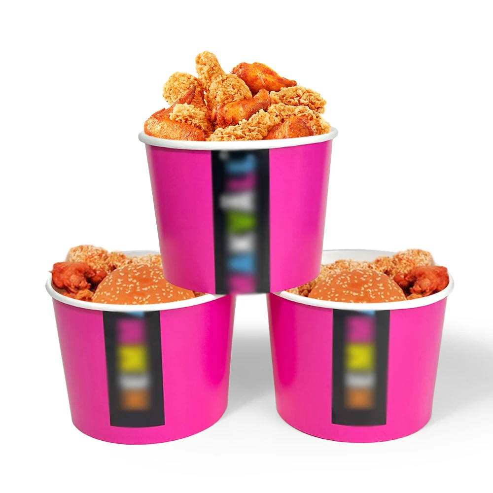 ZJPACK New Arrival Wholesale Custom Food Grade Products Fried Chicken Bucket With Logo 32OZ-170OZ