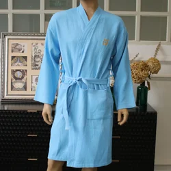 5 Star Hotel Home Standard Waffle Soft Comfortable 100% Organic Cotton Can be Personalized Bathrobe