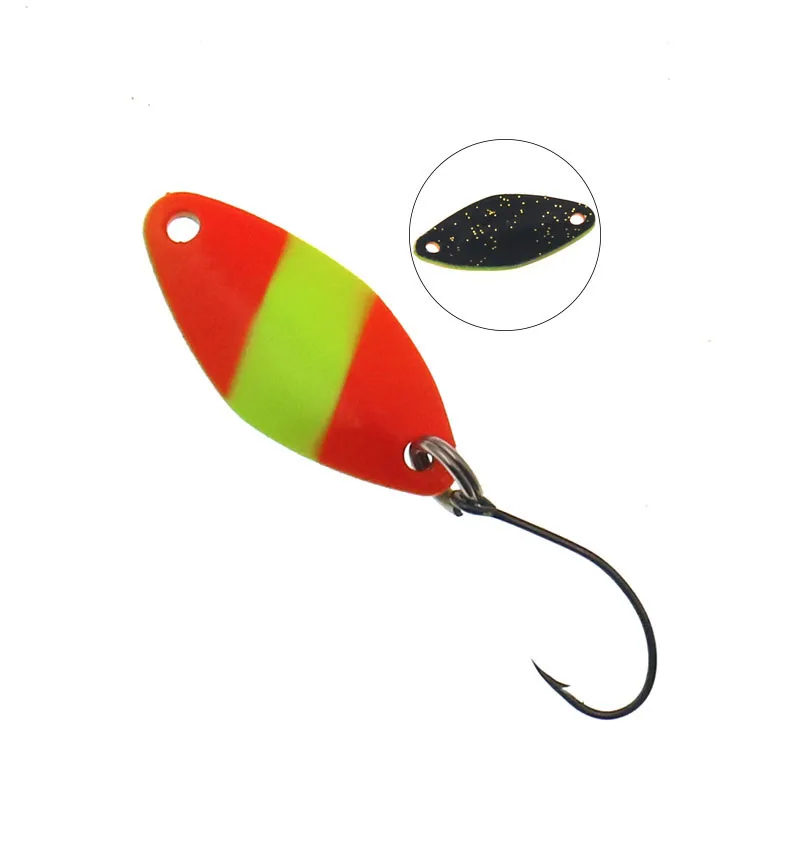 
1.8g 26mm Copper metal spoon two-side color Fishing Tackle Artificial bait fishing bait fishing spoon lure 
