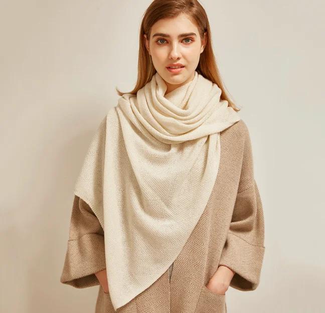 fashion factory wholesale style Ladies knitting rhomboidal checked cashmere shawl