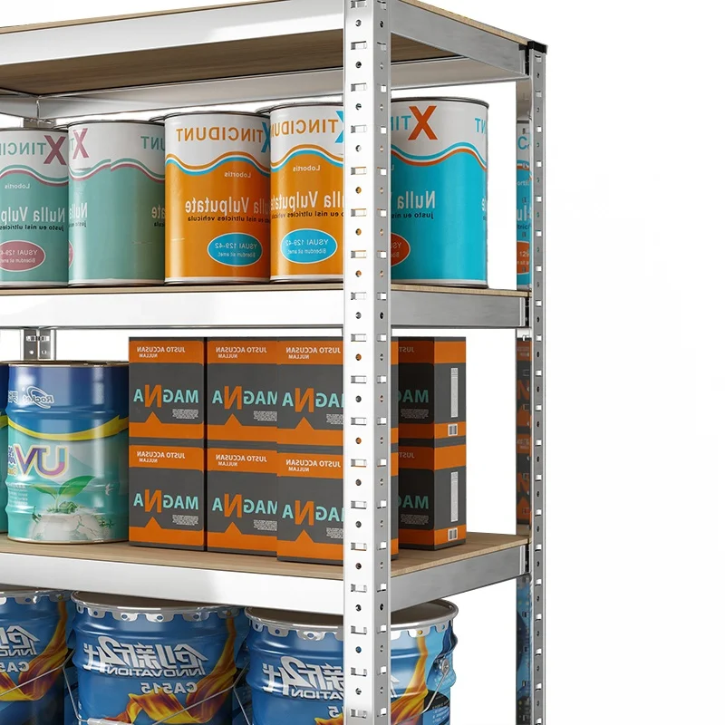 4-tier metal Boltless rack 175 kg load capacity galvanised warehouse Boltless rack steel shelving storage shelves unit