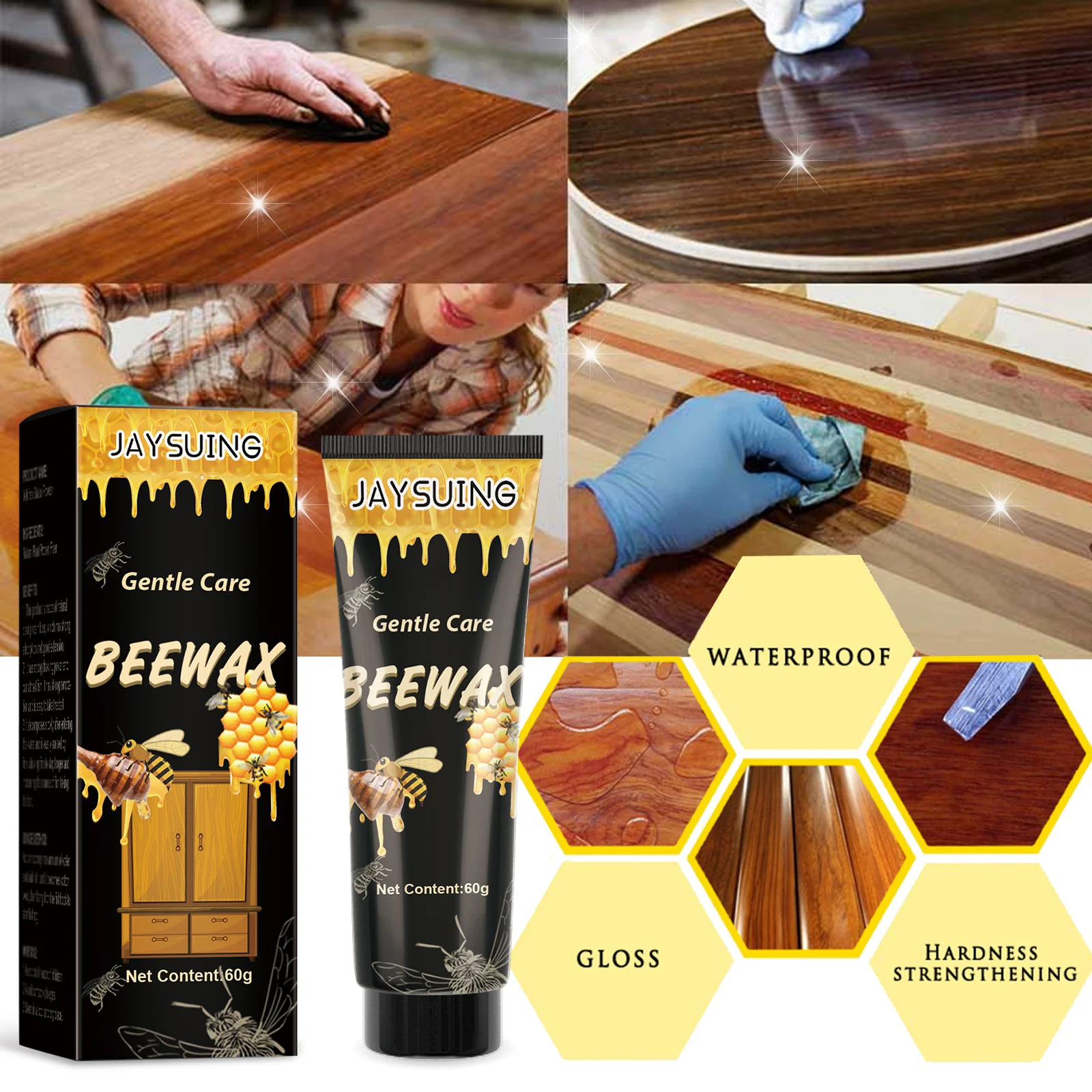 Wooden floor mahogany furniture cleaning decontamination brightening care and polishing wax