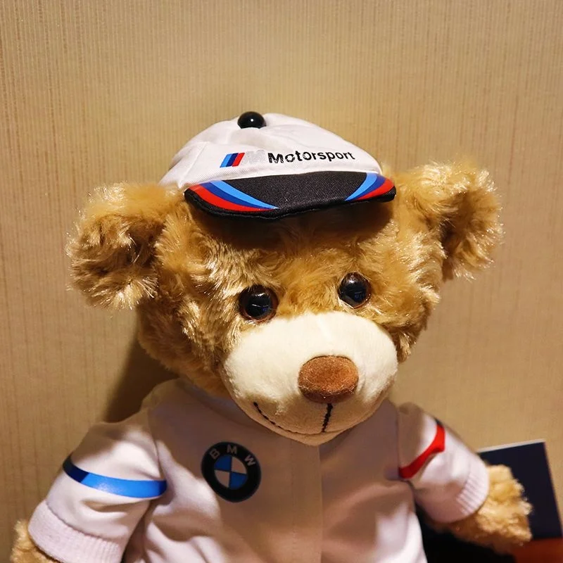 Automobile Sales Servicshop 4S promotional brand Car racers Teddy bear plush soft toys bear