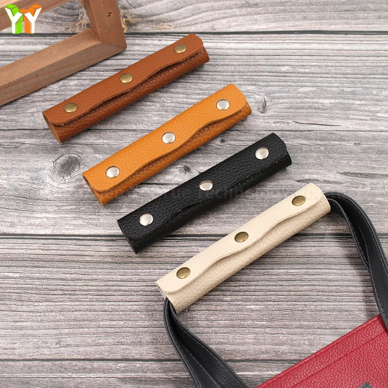 Luggage Bag Handle Wrap Leather Suitcase Grip Protective Cover Anti-stroke Stroller Shoulder Strap Pad Grip Cover Bag