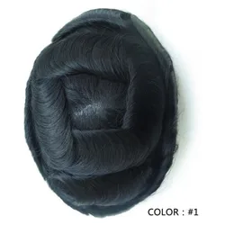 Hot Sale Q6 Base Men Wigs Hair Extension HD Transparent Swiss Lace And PU Front Human Hair Toupee