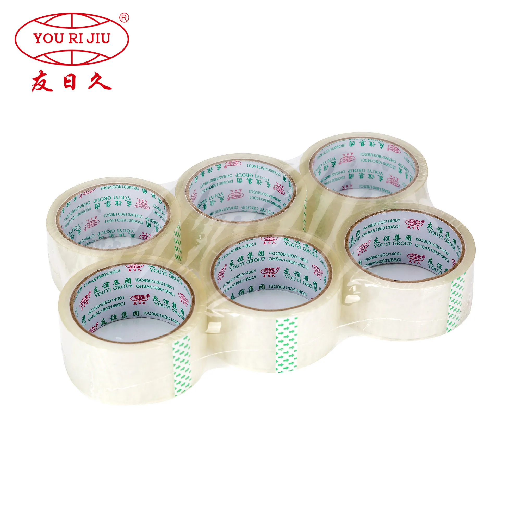 Yourijiu clear no knife safe for children school supplies office stationery Wholesale BOPP Sellotape Tape