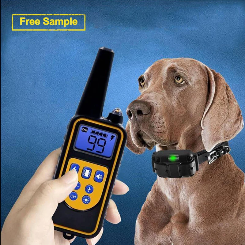 Free Sample Electric Anti Barking Device Bark Control Dog Shock Collars For Dogs With Remote Control Dog Training Collar