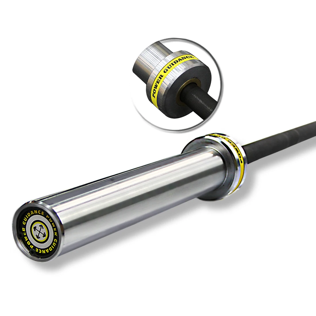 Черные полимерные штанги 20 кг, штанги для тяжелой атлетики, жесткие хромированные штанги