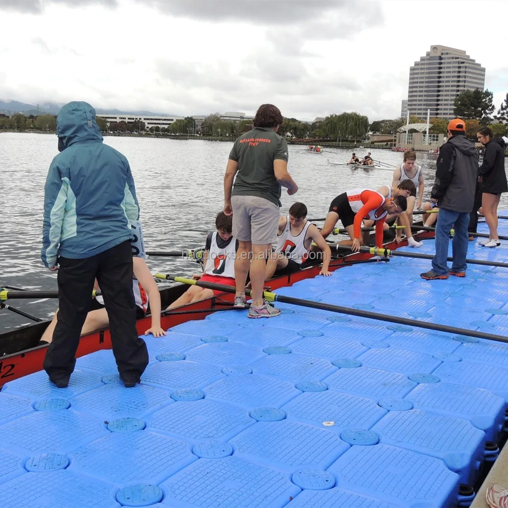 
affordable low freeboard modular HDPE cube docks for rowing kayak canoe paddle rental 