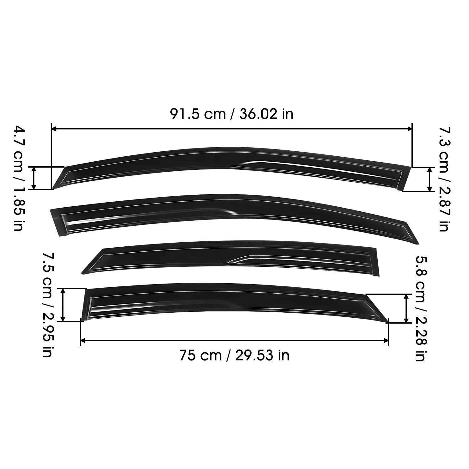 Black Window Wind Deflector Door Rain Visor For Ford Fusion 2013-2016 2016 2017 2018 Accessories