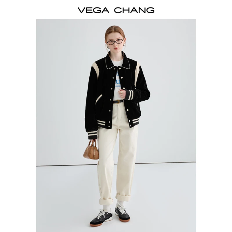 Fall 2024 new casual explosive straight down American short jacket preppy baseball jacket
