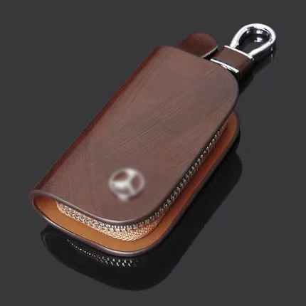 Hot selling luxury leather portable gift brand car holder key bag case Car key case