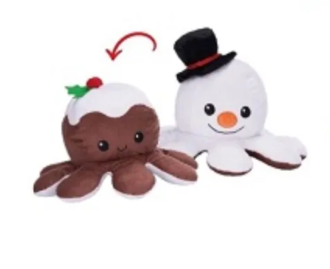 Wholesale Christmas Plush Toy Hot Plush Santa Elk Christmas Pillows 20cm Reversible Plush Toys for Kids Gift