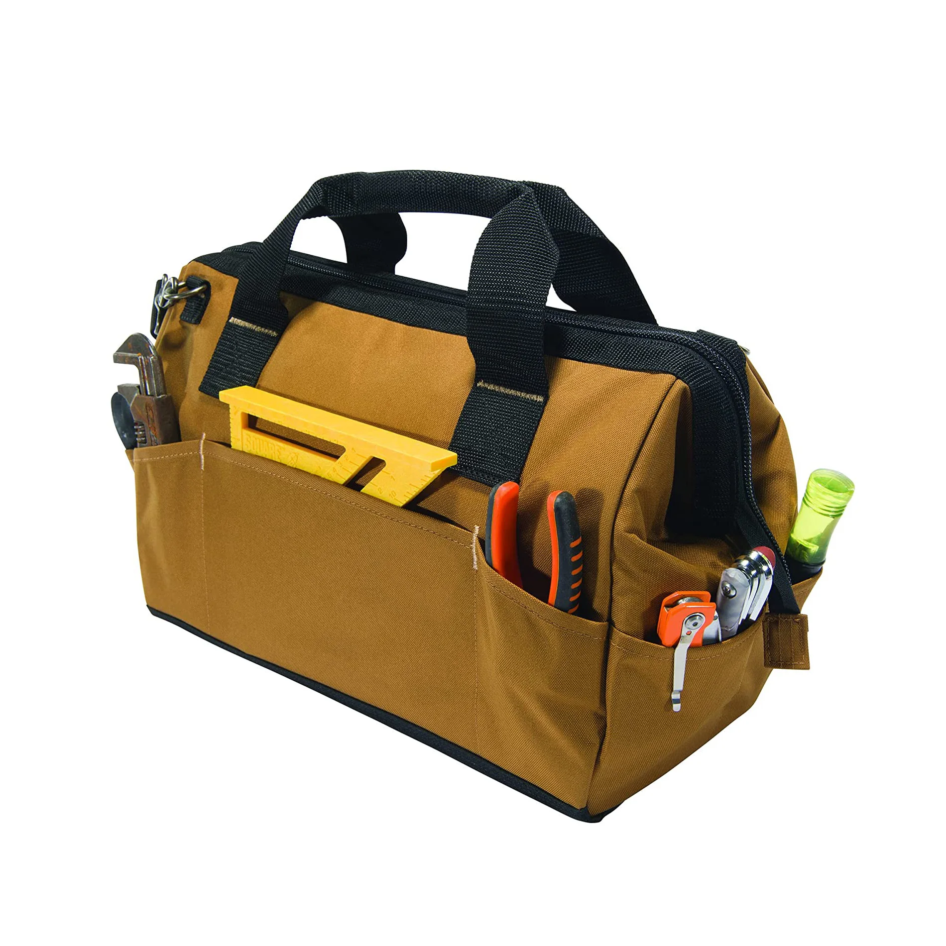 2023 Hot Sale Large Compartment Electrician Tool Bag Leather and Polyester Shoulder Bag with Customized Logo OEM ODM Supported