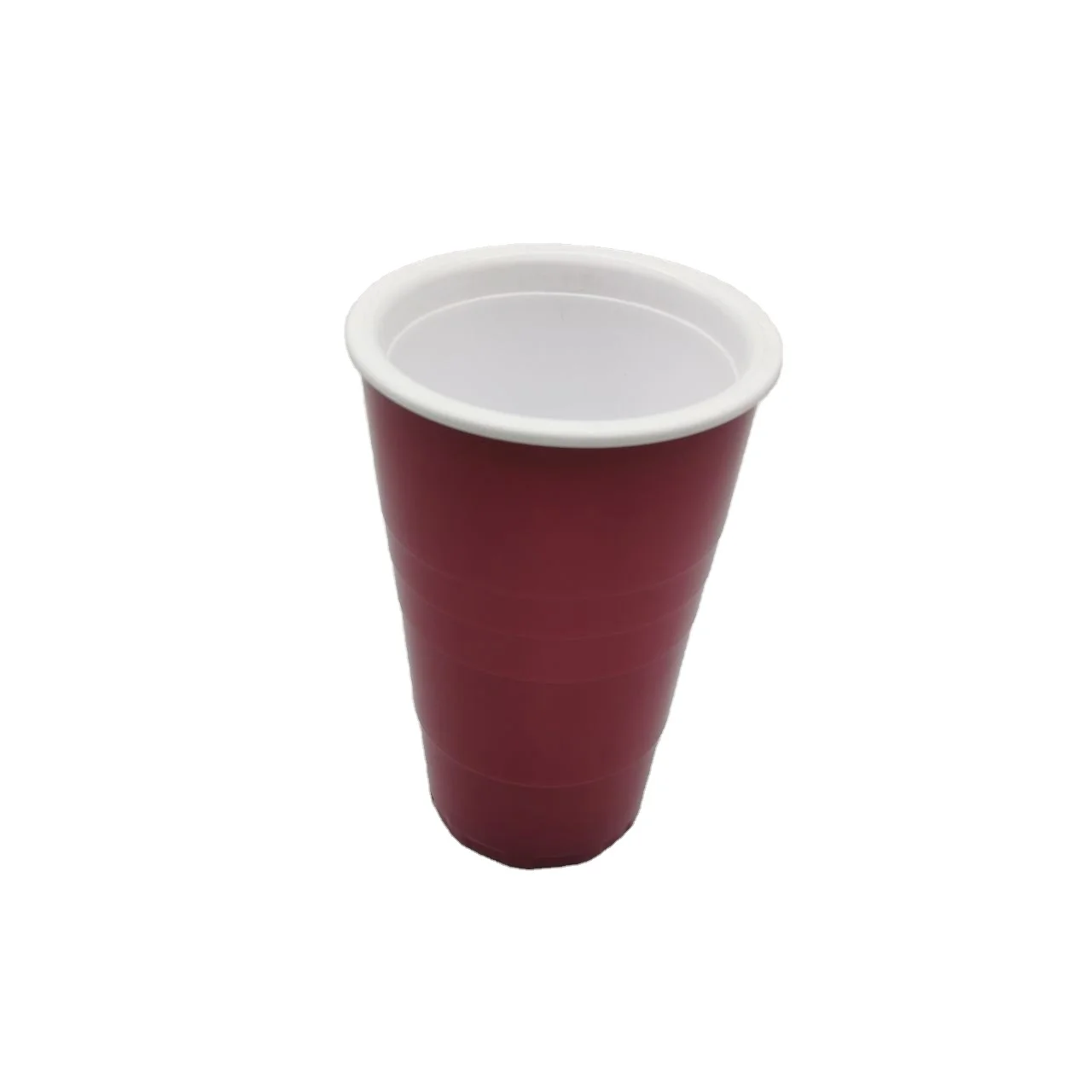 32 oz two-color Bisphenol a free PS Plastic Party Red Plastic Beer ping Pong cup Drink cups can be reused