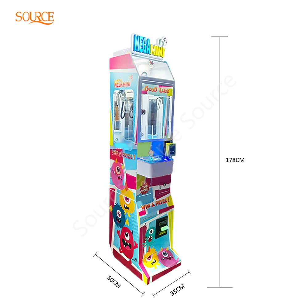 Customized Small Mini Mega Rent Claw Machine Toy Prize Vending Crane Game Machine With Bill Acceptor