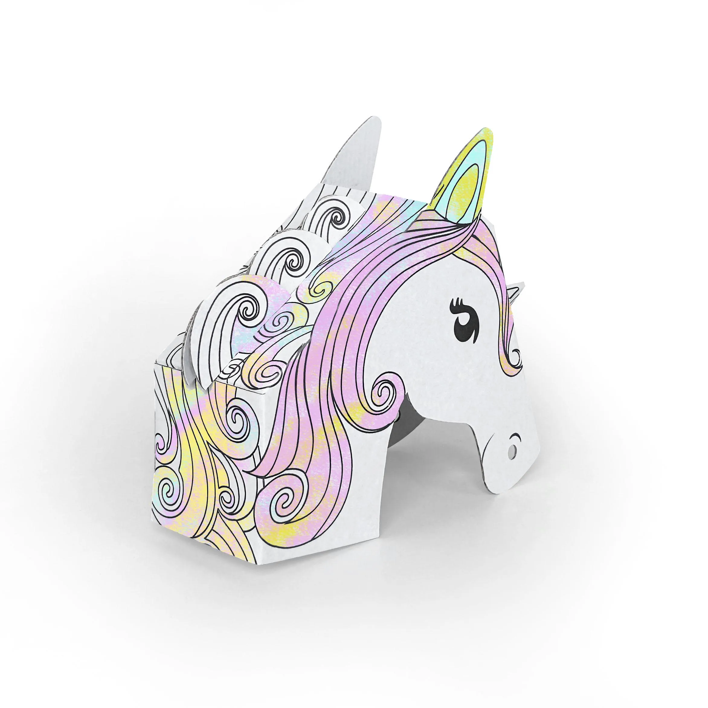 Eco-friendly Kids DIY Cardboard House Set Kids Playhouse Painting Toys Draw Cardboard House