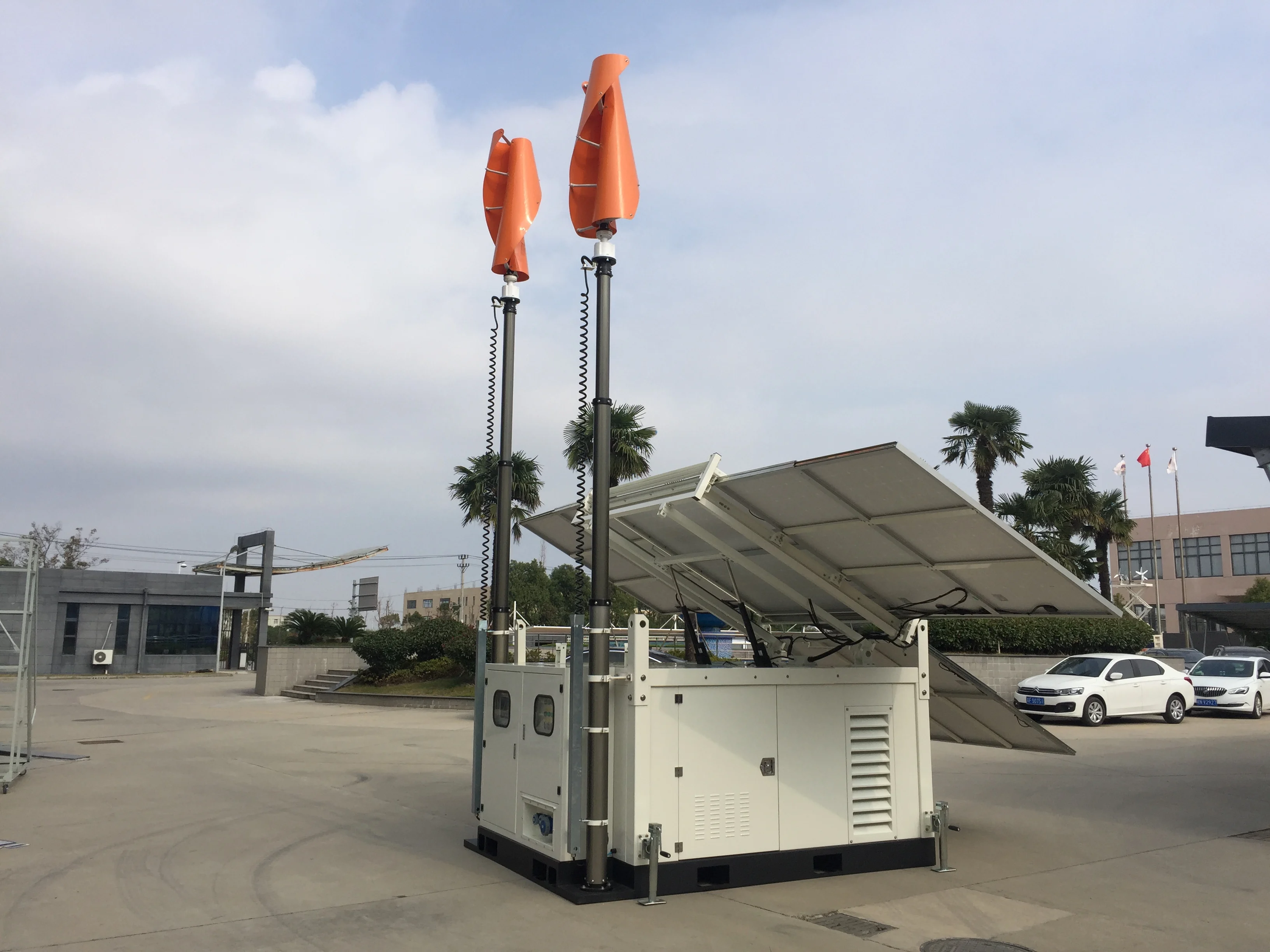 4KW Skid Solar Wind Genset Hybrid Generator As Mobile Power Station