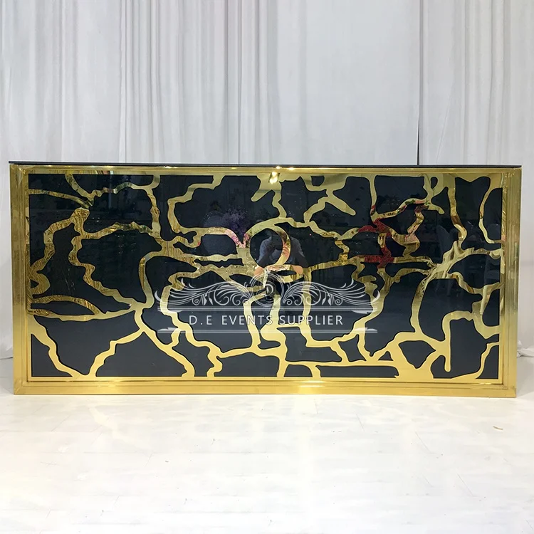 High quality mobile high table club furniture rectangle metal commercial bar counters