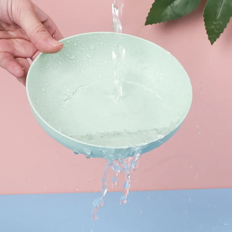 Wheat Straw Deepening Dish Fruit Snack Noodles Food Plastic Dish 14.5cm dessert wheat straw plate set