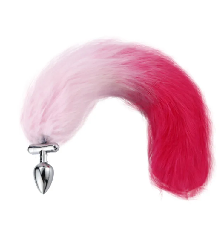2Pcs One Set Role Play Couples Flirting Cosplay Pony Tail and Fox Cat Ears Removable Anal Butt Plug