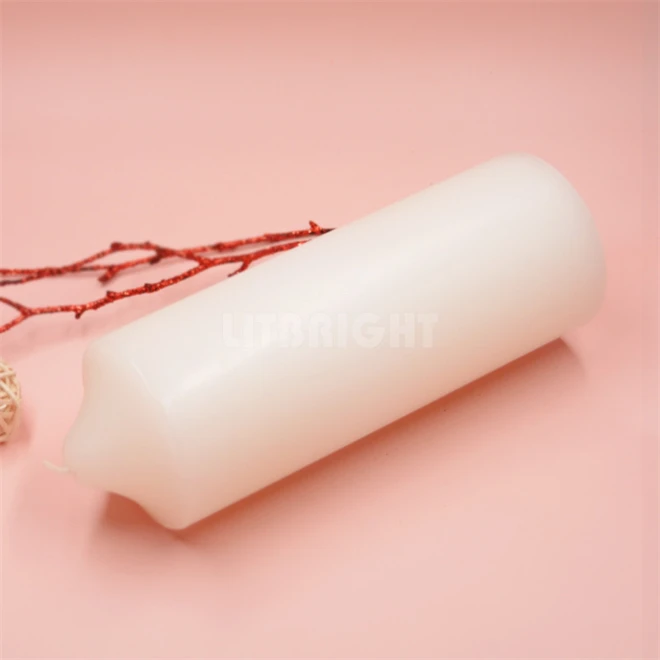 Pure cotton wick Flat top Pillar Candle Unscented Candles paraffin candle for Home Church Weddings