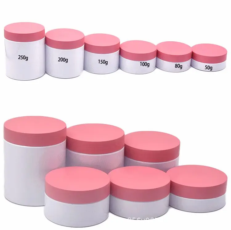 30gml-250ml pink black blue frost matte  PET jar cosmetics and skin care products packaging plastic jars