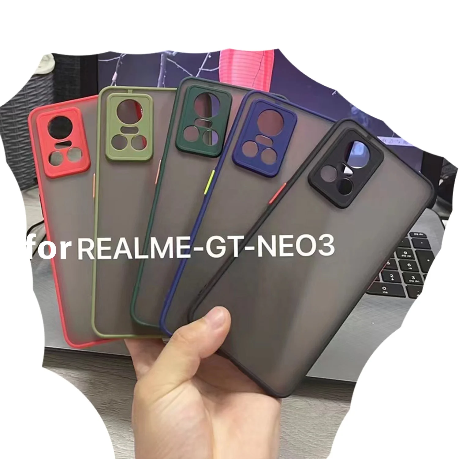 KN selling Translucent Matte Hybrid PC For Realme GT Neo 3 C31Back Cover Silicone Soft TPU Border Matte Clear Feel Shockproof