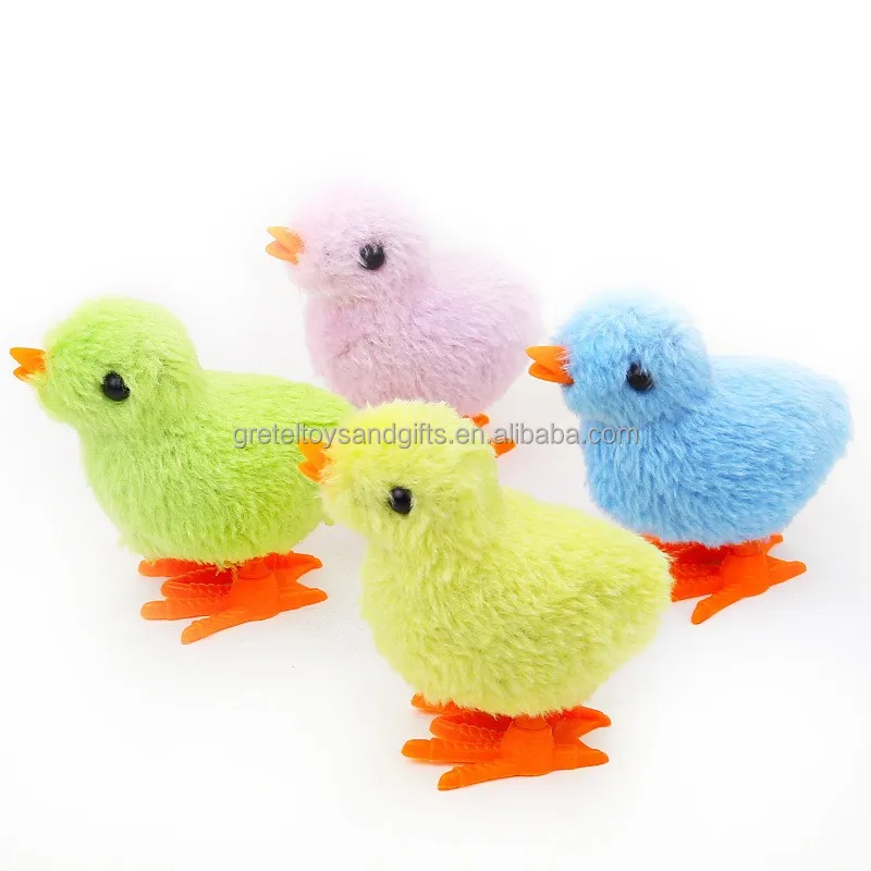 Hot Cheap Price Creative Fun Educational Wind Up Toys Clockwork Cute Chicken Plush Jumping Chick Toys