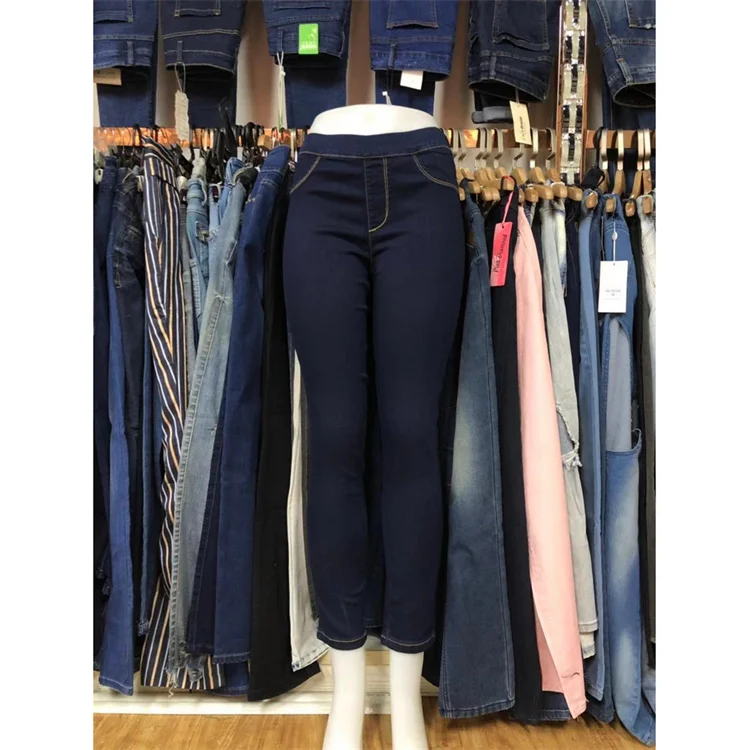 high waist used jeans women slim fit lift stretch spandex fashion new model factory surplus stock liquidation