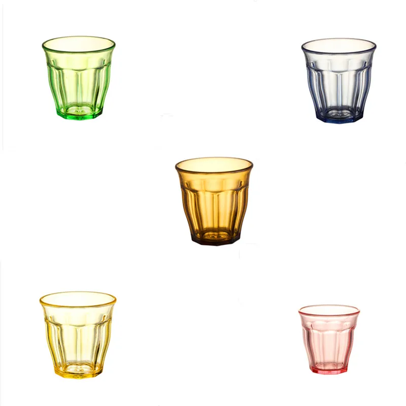 Plastic Drinking Glasses  Modern Glass Cups 16 oz. Beer Pint Set of 6 Elegant Tumbler Beverage Set by Glavers.