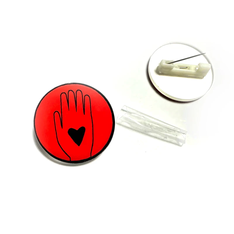 Badge maker acrylic pin quick cease fire Gaza pin free peace chest decoration