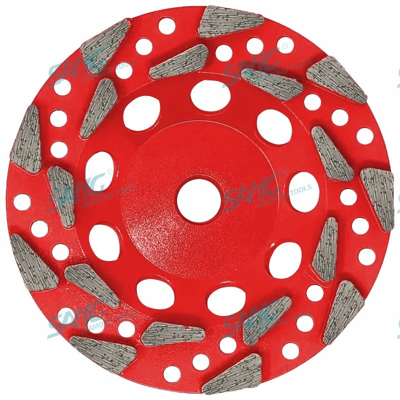5' 7' Diamond Abrasive Disc Custom Grit Tear Drop Diamond Cup Wheel