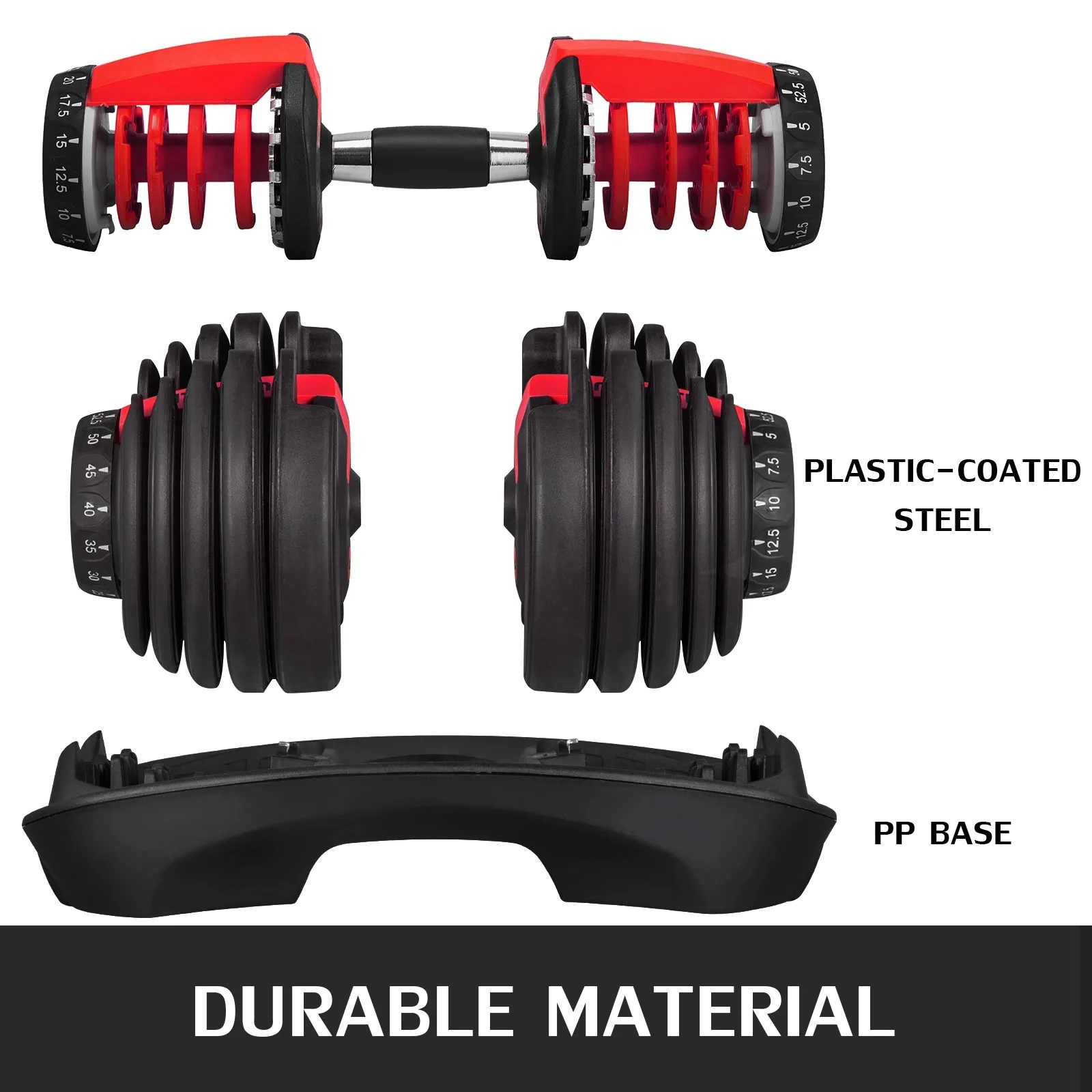 Top-Selling strength training Dumbbells Adjustable 90lbs 40kg Weight Lifting Adjustable dumbbel for sale dumbbel set