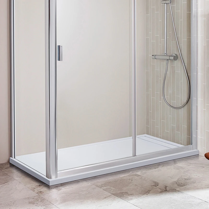 Wholesaler Long Stone MC-21 Waterproof Artificial Stone Walk-in Shower Base for Bathroom for Hotels & Villas & Shower Rooms